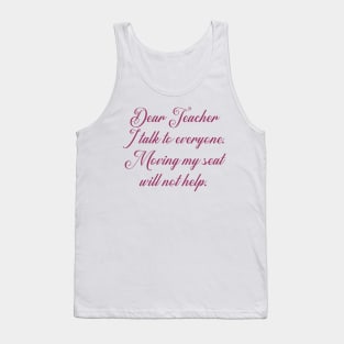 Dear Teacher Tank Top